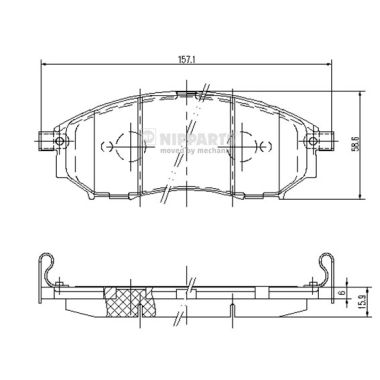 Remblokset Nipparts J3601094