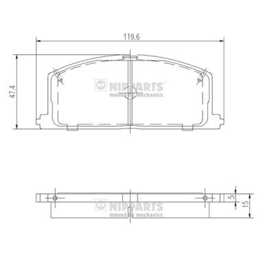 Remblokset Nipparts J3602035