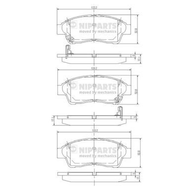 Remblokset Nipparts J3602064