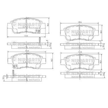 Remblokset Nipparts J3602086