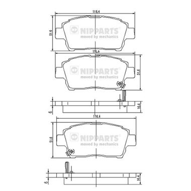 Remblokset Nipparts J3602088