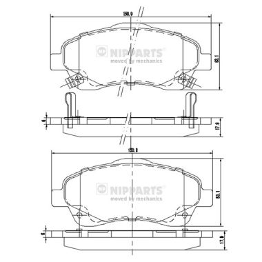 Remblokset Nipparts J3602112