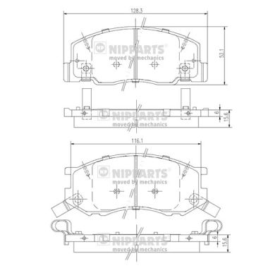 Remblokset Nipparts J3602114