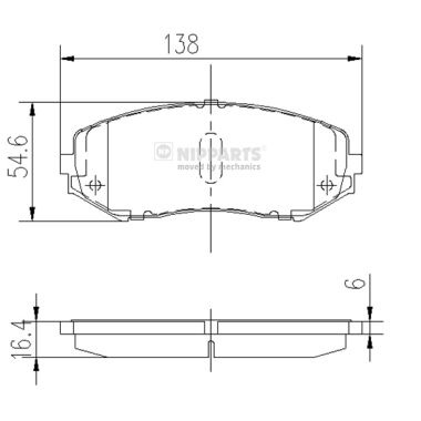 Remblokset Nipparts J3608029