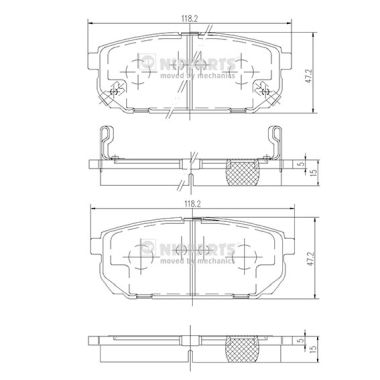 Remblokset Nipparts J3610305