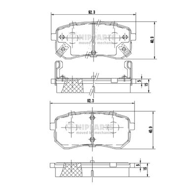 Remblokset Nipparts J3610307