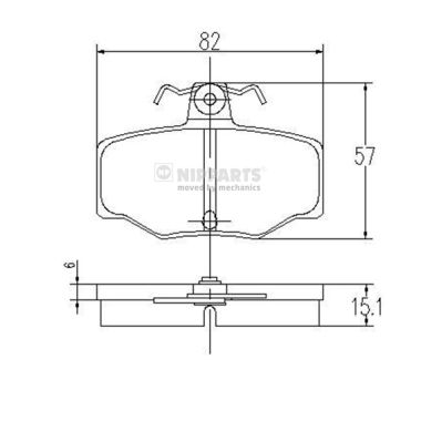 Remblokset Nipparts J3611031