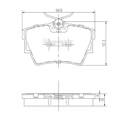 Remblokset Nipparts J3611047