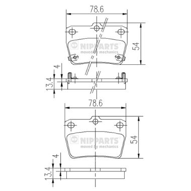 Remblokset Nipparts J3612020