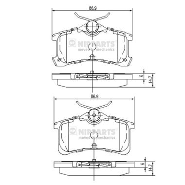 Remblokset Nipparts J3612026