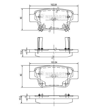 Remblokset Nipparts J3612030