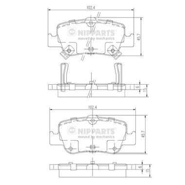 Remblokset Nipparts J3612033