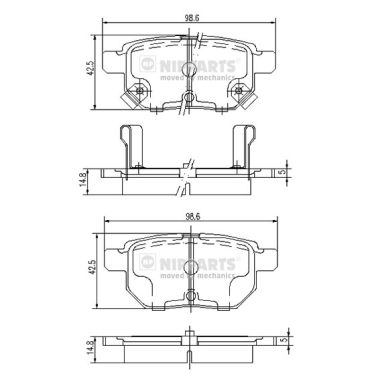 Remblokset Nipparts J3612034