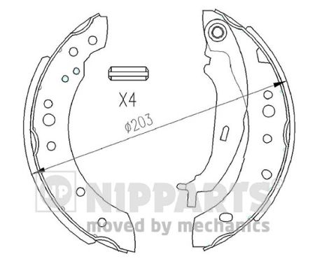 Remschoen set Nipparts N3505043