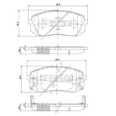 Remblokset Nipparts N3600330