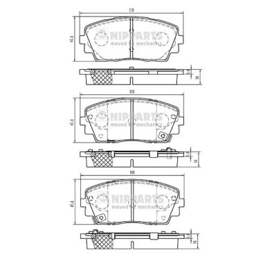 Remblokset Nipparts N3600332