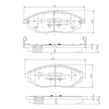 Remblokset Nipparts N3600916