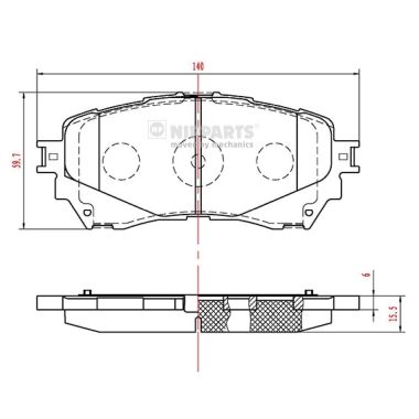 Remblokset Nipparts N3603074