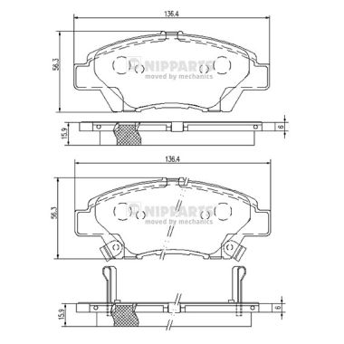 Remblokset Nipparts N3604068