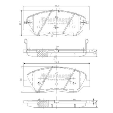 Remblokset Nipparts N3605051