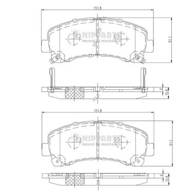 Remblokset Nipparts N3609011