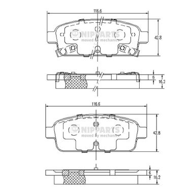 Remblokset Nipparts N3610906