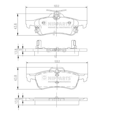 Remblokset Nipparts N3612036