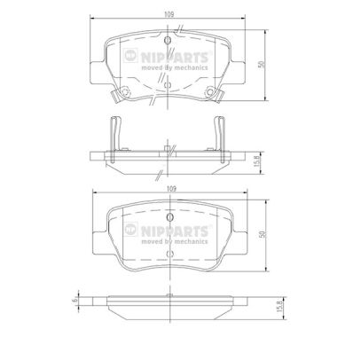 Remblokset Nipparts N3612042