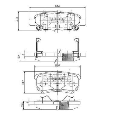 Remblokset Nipparts N3615015