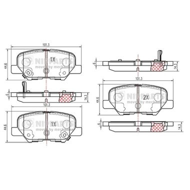 Remblokset Nipparts N3615017