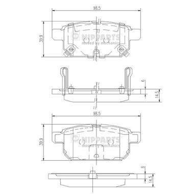 Remblokset Nipparts N3618002