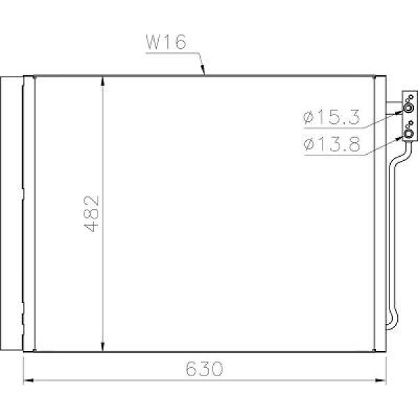 Airco condensor Diederichs DCC1577