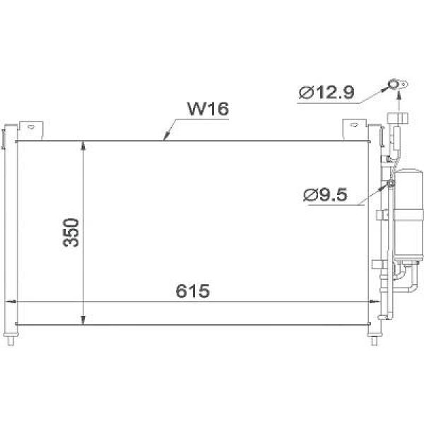 Airco condensor Diederichs DCC1673