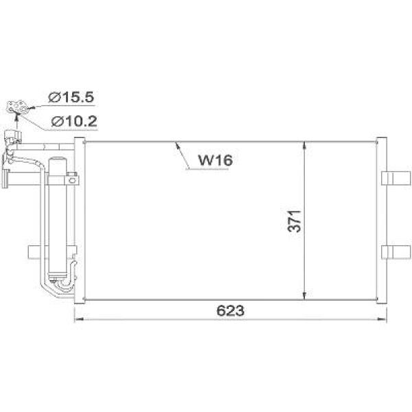 Airco condensor Diederichs DCC1677