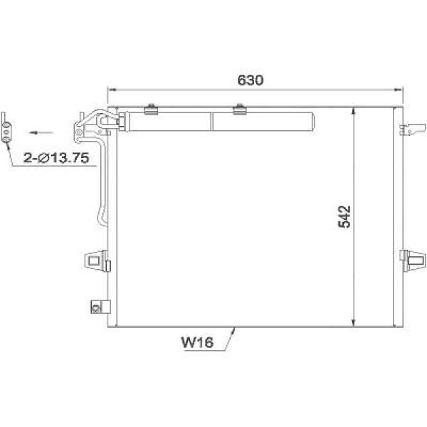 Airco condensor Diederichs DCC1692