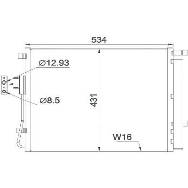 Airco condensor Diederichs DCC1921