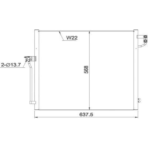 Airco condensor Diederichs DCC1999