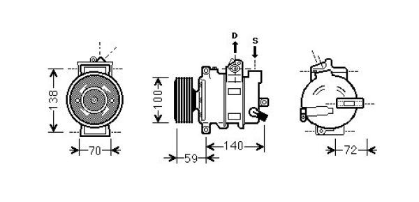 Airco compressor Diederichs DCK1072