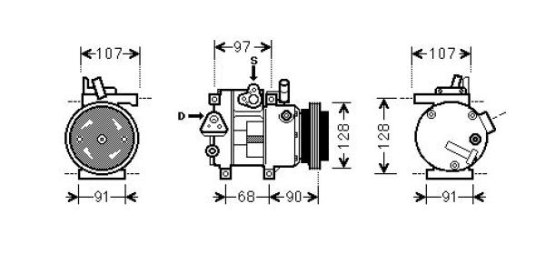 Airco compressor Diederichs DCK1638