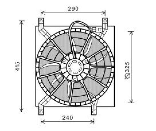 Ventilatorwiel-motorkoeling Diederichs DCL1078