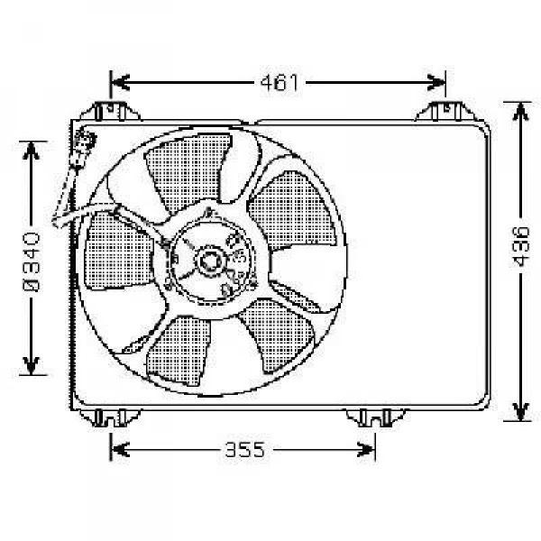 Ventilatorwiel-motorkoeling Diederichs DCL1195