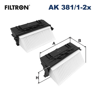 Luchtfilter Filtron AK 381/1-2x