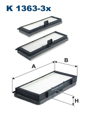 Interieurfilter Filtron K 1363-3x