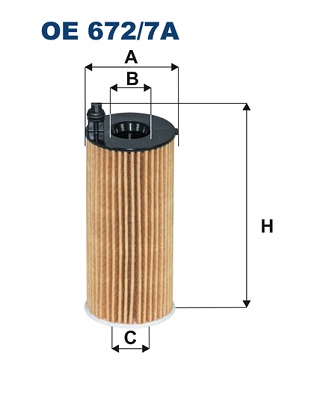 Oliefilter Filtron OE 672/7A