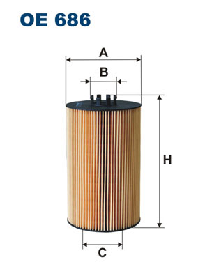 Oliefilter Filtron OE 686