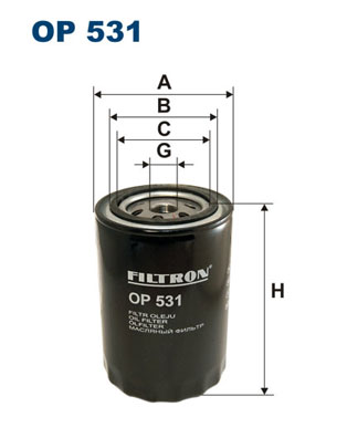 Oliefilter Filtron OP 531