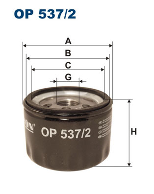 Oliefilter Filtron OP 537/2