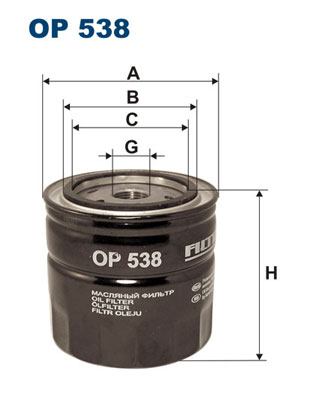 Oliefilter Filtron OP 538