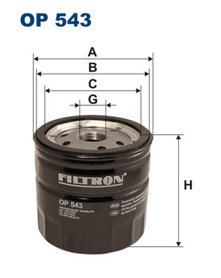 Oliefilter Filtron OP 543