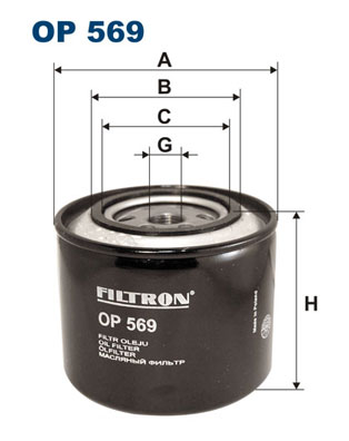 Oliefilter Filtron OP 569